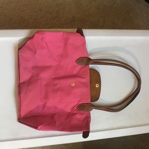 Pink longchamp purse